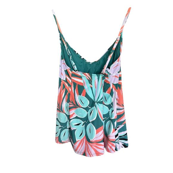 Anne Cole Women's Floral Easy Triangle Tankini Swim Top in XXL - Picture 3 of 4
